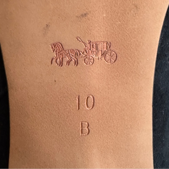 COACH WOMENS BLACK SUEDE JEMMA ANKLE BOOTIES HEEL US 10 EU 40 - Picture 9 of 12